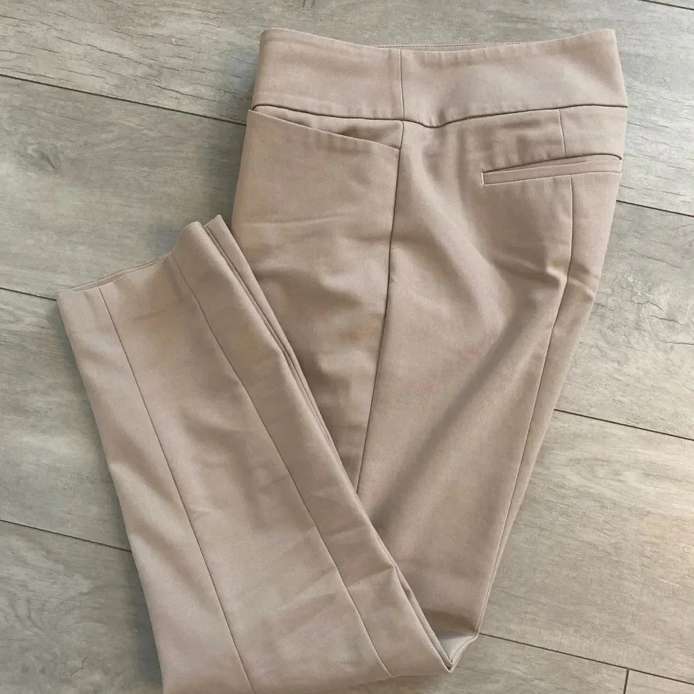LOFT Straight Leg Pants in Light Beige
